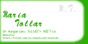 maria tollar business card